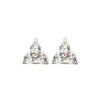 925 Silver Rhodium Plated CZ Set Stud Earrings