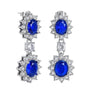 925 Silver Rhodium Plated Princess Kate Drop Earrings