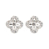 925 Silver Rhodium Plated CZ Set Stud Earrings
