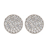 925 Silver Rhodium Plated CZ Set Stud Earrings