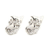 925 Silver Rhodium Plated CZ Set Stud Earrings