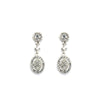 925 Silver Rhodium Plated CZ Set Stud Earrings