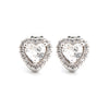 925 Silver Rhodium Plated CZ Set Stud Earrings