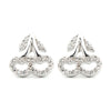 925 Silver Rhodium Plated CZ Set Stud Earrings