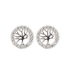 925 Silver Rhodium Plated CZ Set Stud Earrings
