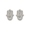 925 Silver Rhodium Plated CZ Set Stud Earrings