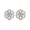 925 Silver Rhodium Plated CZ Set Stud Earrings