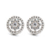 925 Silver Rhodium Plated CZ Set Stud Earrings