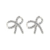 925 Silver Rhodium Plated CZ Set Stud Earrings