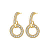 925 Silver 14ct Gold Plated CZ Set Stud Earrings
