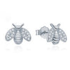 925 Silver 14ct Gold Plated CZ Set Stud Earrings