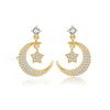 925 Silver 14ct Gold Plated CZ Set Stud Earrings