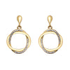 925 Silver 14ct Gold Plated CZ Set Stud Earrings