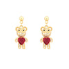 925 Silver 14ct Gold Plated CZ Set Stud Earrings