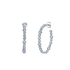 925 Silver Rhodium Plated CZ Set Stud Earrings Hoop Earrings
