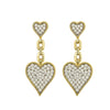 925 Silver 14ct Gold Plated CZ Set Stud Drop Earrings