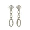 925 Silver 14ct Gold Plated CZ Set Stud Drop Earrings