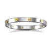 Sterling Silver Bracelet - 925 Silver Rhodium Plated Bangle With 9ct Screws - Child - by Hearts Forever Jewellers