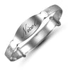 Sterling Silver Bracelet - 925 Silver Celtic Baby Expander ID Bangle - by Hearts Forever Jewellers