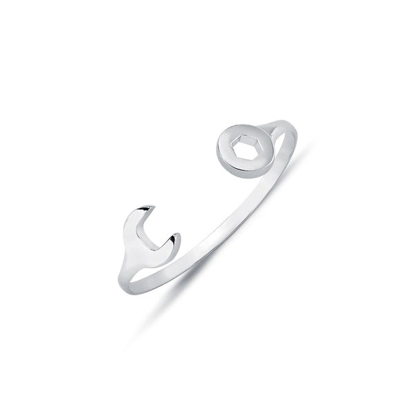 Sterling Silver Bracelet - 925 Sterling Silver Solid Spanner Baby / Childrens Bangle - by Hearts Forever Jewellers