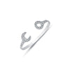 Sterling Silver Cubic Zirconia Bracelet - 925 Sterling Silver Solid CZ Set Spanner Baby / Childrens Bangle - by Hearts Forever Jewellers