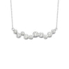 Sterling Silver Cubic Zirconia Necklace - 925 Silver CZ Set Pebble Necklace - by Hearts Forever Jewellers