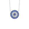 Sterling Silver Cubic Zirconia Necklace - 925 Silver CZ Set Clister Necklace - by Hearts Forever Jewellers