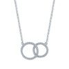 Sterling Silver Necklace - 925 Silver Intertwined Circle Necklace - by Hearts Forever Jewellers