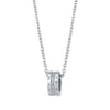 Sterling Silver Cubic Zirconia Necklace - 925 Silver CZ Set Circle of Life Necklace - by Hearts Forever Jewellers