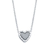 Sterling Silver Cubic Zirconia Necklace - 925 Silver CZ Set heart Necklace - by Hearts Forever Jewellers