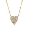 Sterling Silver Cubic Zirconia Necklace - 925 Silver 14ct Gold Plated CZ Set Heart Necklace - by Hearts Forever Jewellers