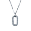 Sterling Silver Cubic Zirconia Necklace - 925 Silver Rhodium Plated CZ Set - by Hearts Forever Jewellers