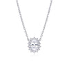 Sterling Silver Cubic Zirconia Necklace - 925 Silver Rhodium Plated CZ Set Princess Kate Necklace - by Hearts Forever Jewellers