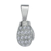 Sterling Silver Cubic Zirconia Necklace - 925 Silver CZ Set Boxing Glove Pendant - by Hearts Forever Jewellers