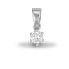 Sterling Silver Cubic Zirconia Necklace - 925 Sterling Silver CZ Solitaire Pendant - by Hearts Forever Jewellers