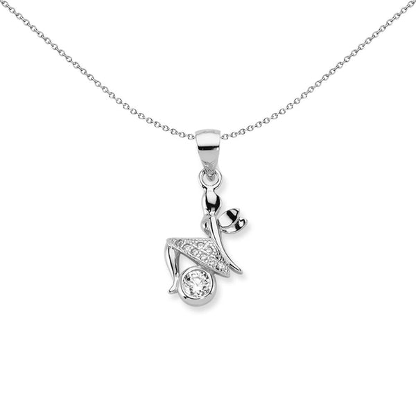 Sterling Silver Cubic Zirconia Necklace - 925 Silver CZ Pendant - by Hearts Forever Jewellers