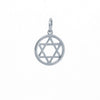 Sterling Silver Necklace - 925 Sterling Silver Circle Star Of David Pendant - by Hearts Forever Jewellers