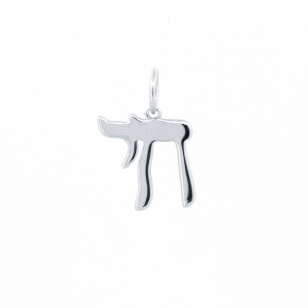 Sterling Silver Necklace - 925 Sterling Silver Polished Chai Pendant - by Hearts Forever Jewellers