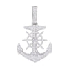 Sterling Silver Cubic Zirconia Necklace - 925 Silver CZ Set Anchor Pendant - by Hearts Forever Jewellers