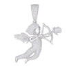 Sterling Silver Cubic Zirconia Necklace - 925 Silver CZ Set Cupid Pendant - by Hearts Forever Jewellers