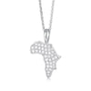 Sterling Silver Cubic Zirconia Necklace - 925 Silver CZ Set Africa Pendant - by Hearts Forever Jewellers