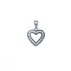 Sterling Silver Cubic Zirconia Necklace - 925 Silver CZ Set Heart Pendant - by Hearts Forever Jewellers