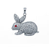 Sterling Silver Cubic Zirconia Necklace - 925 Silver CZ Set Rabbit Pendant - by Hearts Forever Jewellers