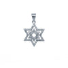 Sterling Silver Cubic Zirconia Necklace - 925 Silver CZ Set Star of David Pendant - by Hearts Forever Jewellers