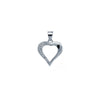 Sterling Silver Cubic Zirconia Necklace - 925 Silver CZ Set Heart pendant - by Hearts Forever Jewellers