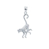 Sterling Silver Cubic Zirconia Necklace - 925 Silver CZ Set Monkey Pendant - by Hearts Forever Jewellers