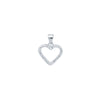 Sterling Silver Cubic Zirconia Necklace - 925 Silver CZ Set Heart Pendant - by Hearts Forever Jewellers