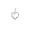 Sterling Silver Cubic Zirconia Necklace - 925 Silver CZ Set Heart Pendant - by Hearts Forever Jewellers