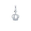 Sterling Silver Cubic Zirconia Necklace - 925 Silver CZ Set Crown Pendant - by Hearts Forever Jewellers
