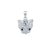Sterling Silver Cubic Zirconia Necklace - 925 Silver CZ Set Tiger Pendant - by Hearts Forever Jewellers